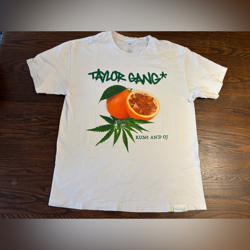 Vintage Diamond Supply Co x Taylor Gang x Weedmaps Kush & OJ Collab Tshirt